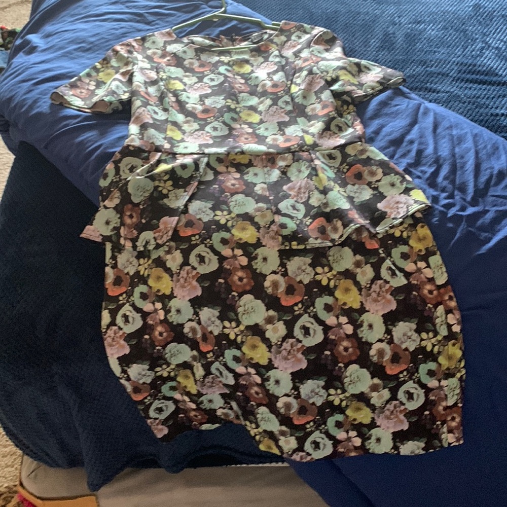 Floral peplum dress